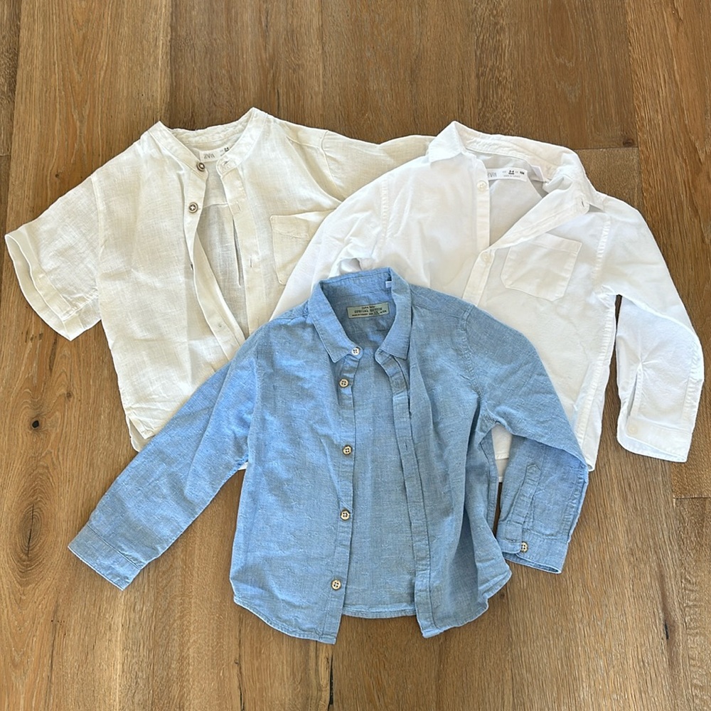 Boys spring summer  linen button down bundle